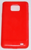 Силиконов гръб ТПУ за Samsung I9100 Galaxy S II Червен