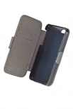 Кожен флип калъф Commander Apple iPhone 5/5S Сив