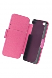 Кожен флип калъф Commander Apple iPhone 5/5S Розов