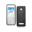 Силиконов гръб ТПУ S-Line за Nokia Asha 206 Черен