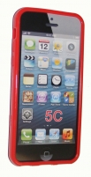 Силиконов гръб ТПУ за Apple iPhone 5C Червен