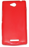 Силиконов гръб ТПУ за Sony Xperia C S39H Червен