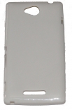 Силиконов гръб ТПУ за Sony Xperia C S39H Бял