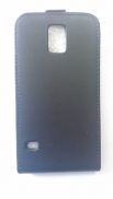 Кожен калъф Flip за Samsung G900F Galaxy S5 Черен