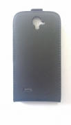 Кожен калъф Flip за ZTE Blade Q Черен