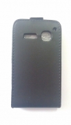 Кожен калъф Flip за Alcatel One Touch S'Pop Черен