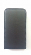Кожен калъф Flip за Alcatel One Touch S'Pop Черен