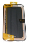 Baseus Folio Grace кожен калъф + стойка за HTC One Max T6 Черен