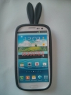 Силиконов калъф с уши за Samsung i9300 Galaxy S3 Черен