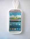 Силиконов калъф с уши за Samsung i9300 Galaxy S3 Бял