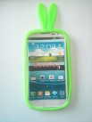 Силиконов калъф с уши за Samsung i9300 Galaxy S3 Зелен
