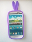 Силиконов калъф с уши за Samsung i9300 Galaxy S3 Лилав
