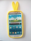 Силиконов калъф с уши за Samsung i9300 Galaxy S3 Жълт