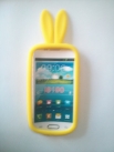 Силиконов калъф с уши за Samsung i8190 Galaxy S3 mini Жълт