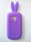 Силиконов калъф с уши за Samsung i8190 Galaxy S3 mini Лилав