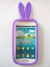 Силиконов калъф с уши за Samsung i8190 Galaxy S3 mini Лилав