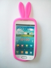 Силиконов калъф с уши за Samsung i8190 Galaxy S3 mini Розов