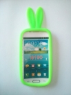 Силиконов калъф с уши за Samsung i8190 Galaxy S3 mini Зелен