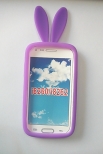 Силиконов калъф с уши за Samsung i8260/i8262 Galaxy Core Лилав