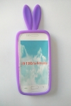 Силиконов калъф с уши за Samsung i9190 Galaxy S4 mini Лилав