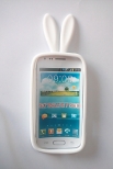 Силиконов калъф с уши за Samsung S7562 Galaxy S Duos Бял
