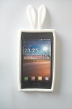 Силиконов калъф с уши за LG Optimus L5 E610/E615 Бял