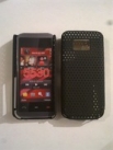 Черен силиконов твърд гръб за Nokia 5530