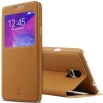 BASEUS Terse Leather кожен калъф тип тефтер за Samsung N910 Galaxy Note 4 Кафяв