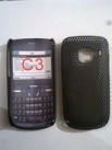 Черен силиконов твърд гръб за Nokia C3