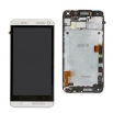 Дисплей + тъч + рамка за HTC One M7 Сив