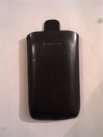 Черен калъф за SonyEricsson X10 от естествена кожа