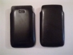 Черен калъф за HTC HD 7 от естествена кожа