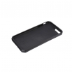 Силиконов гръб с кожа за Apple iPhone 6 / 6S Черен