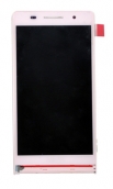 Дисплей + тъч скрийн + Рамка за Huawei Ascend P6 Розов