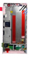 Дисплей + тъч скрийн + Рамка за Huawei Ascend P6 Розов