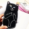 Силиконов Калъф,Котка за Apple iPhone 6G/6S ,Черен