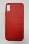 Кожен калъф VORSON Crafted 1 за iPhone XR,Червен