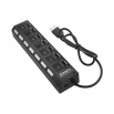 USB хъб,USB 2.0 с 7 Порта,Черен