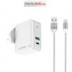 Мрежово Зарядно Устройство за iPhone LDNIO A4403C,с Lightning кабел