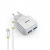 Мрежово Зарядно Устройство EMY MY-220 5V за iPhone 5/6/7/ С кабел 