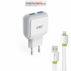 Мрежово Зарядно Устройство EMY MY-220 5V за iPhone 5/6/7/ С кабел 