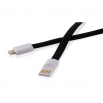 USB Lightning кабел Flat с магнит за iPhone/Универсален -  DeTech 
