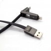 Комбиниран USB Кабел 2 в 1,Micro USB/IPhone Lighting,Remax Strive RC-042t