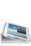 Калъф тип подвързия за Samsung P3110 Galaxy Tap 2 бял