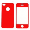 Цветен преден и заден протектор за Apple iPhone 5 Червен