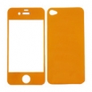 Цветен преден и заден протектор за Apple iPhone 4G/4S Оранжев