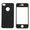 Цветен преден и заден протектор за Apple iPhone 4G/4S Черен