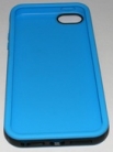 Двуцветен силиконов калъф за Apple iPhone 5 Син С Черно