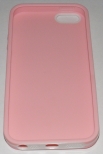Розов силиконов калъф с пластмасова лайсна за Apple iPhone 5