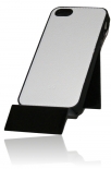 Бял силиконов калъф за Apple iPhone 5 Имитиращ Кожа
